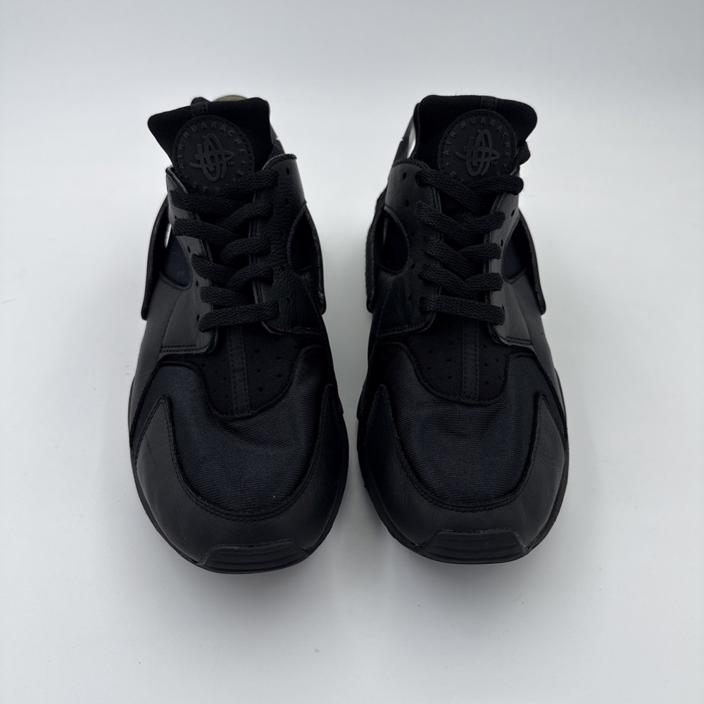 Nike Air Huarache Size 13 Triple Black Men's Lace-Up Mesh Sneaker DD1068-002